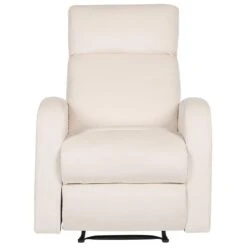 VERDAL - Relaxfauteuil Handmatig - Wit - Fluweel -Leen Bakker Fauteuils dec199a8d0364974a56e09a2264f8a4e