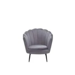 Beliani Cocktailstoel LOVIKKA - Grijs Fluweel -Leen Bakker Fauteuils dfaa06244c484429a7498cacd62c690b