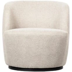 WOOOD Serra Draaifauteuil - Polyester - Off White - 75x70x69 -Leen Bakker Fauteuils e0511c48f9a94222b1b349282865f370
