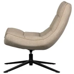 WOOOD Maudi Draaifauteuil - Polyester - Naturel - 84x74x86 -Leen Bakker Fauteuils e2c851c4a00d4936ac04271ac648fde1