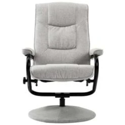 VidaXL Fauteuil Verstelbaar Met Voetenbankje Stof Lichtgrijs -Leen Bakker Fauteuils e2e10f8ca3004715bc2c18f9363a092d