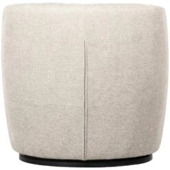 WOOOD Serra Draaifauteuil - Polyester - Off White - 75x70x69 -Leen Bakker Fauteuils e39eb30e2cde495fb159e3215455cd86