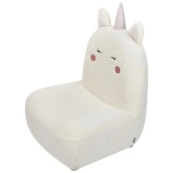 LULEA - Kinderstoel - Wit - Nepbont -Leen Bakker Fauteuils e58f13577dbb4ee19b2f054729003872