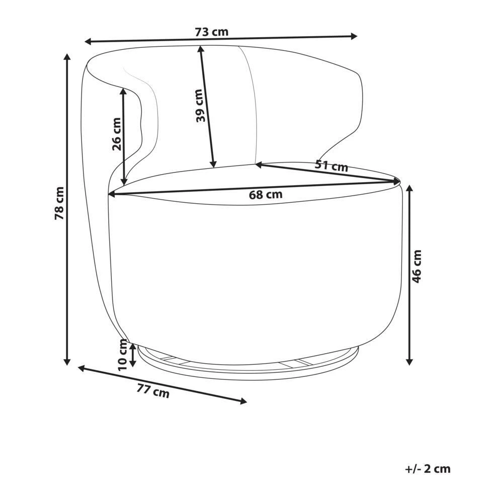 MOLLEBY - Fauteuil - Lichtbeige - Bouclé 4 MOLLEBY - Fauteuil - Lichtbeige - Bouclé - Afbeelding 4