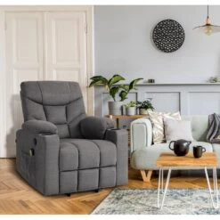 CLP Fauteuil Andover Zwart Frame - Stof - Grijs -Leen Bakker Fauteuils e8385ecc9c07435896d832738d500f1a