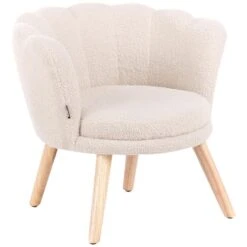 HALBY - Kinderfauteuil - Lichtbeige - Bouclé -Leen Bakker Fauteuils e9c7635ccffc4759b388018c0ef7b7c1
