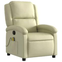 VidaXL - Massagestoel - Crème - Leer 15 VidaXL - Massagestoel - Crème - Leer -Leen Bakker Fauteuils eab11e11737b4b99ba180083274e0dba