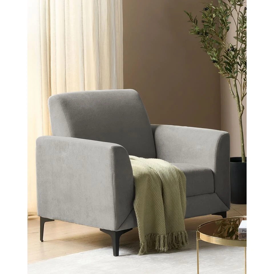 FENES - Fauteuil - Grijs - Stof 2 FENES - Fauteuil - Grijs - Stof - Afbeelding 2