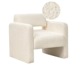 HALLSBERG - Fauteuil - Gebroken Wit - Bouclé -Leen Bakker Fauteuils ed9535402879430ab52e1e65eb9f33a8