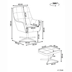 MOLLE - Fauteuil Met Voetenbank - Lichtbeige - Polyester -Leen Bakker Fauteuils f0a4ca66848848d49c34a973cbd2a463