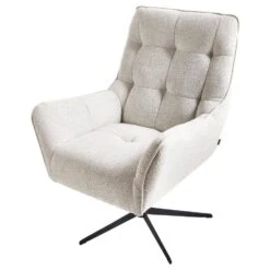 MOLLE - Fauteuil Met Voetenbank - Lichtbeige - Polyester -Leen Bakker Fauteuils f0d1adcd038a4febbca2ad21700a2e63