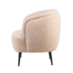 Salonstoel Van Metaal En Beige Lussen -Leen Bakker Fauteuils f159369dee2241deba210e4b0dd53e91