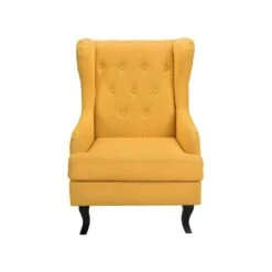 Beliani Fauteuil ALTA - Geel Polyester 7 Beliani Fauteuil ALTA - Geel Polyester -Leen Bakker Fauteuils f203338264424dc69d728188bf99ae3e