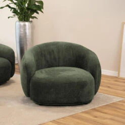 Merkloos HOME DELUXE Fauteuil CASARA Geweven Stof Donkergroen - 99 X 72 X 104 Cm -Leen Bakker Fauteuils f372c42d110e42dc86cde677c02c6d07