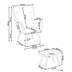 VEJLE II - Fauteuil Met Hocker - Pastelroze - Bouclé -Leen Bakker Fauteuils f402cbd7113a4c31a8e41dc58caf8e9d