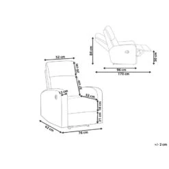 VERDAL - Relaxfauteuil Handmatig - Wit - Fluweel -Leen Bakker Fauteuils f4b82dbc39984614890dd9161738df6c