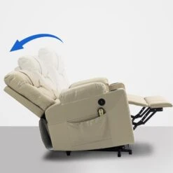 CLP Fauteuil Andover Zwart Frame - Kunstleer - Creme -Leen Bakker Fauteuils f5733216c2674dd68552487180a213c1