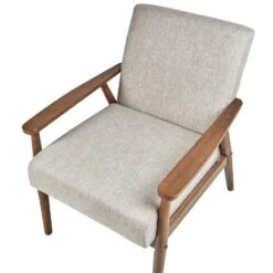 ESRUM - Fauteuil - Grijs - Stof/Donker Hout -Leen Bakker Fauteuils f5ba3159eddc41d2bf495c118a8ca9d9
