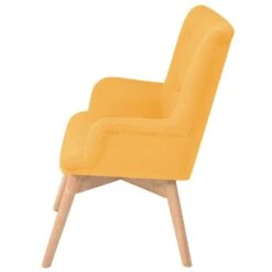 VidaXL Fauteuil Met Voetenbankje Stof Geel -Leen Bakker Fauteuils f78504cce2734d61bb865d3ab456cdfe
