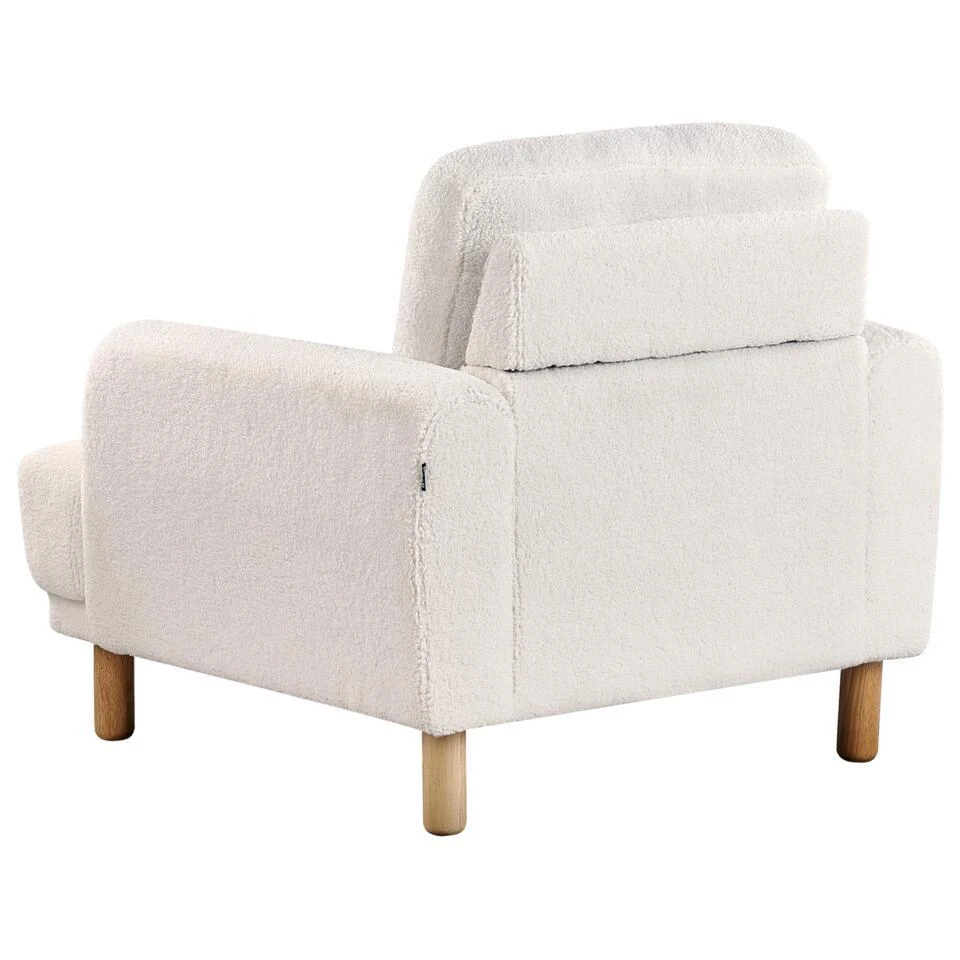 TUVE - Fauteuil - Wit - Bouclé 7 TUVE - Fauteuil - Wit - Bouclé - Afbeelding 7