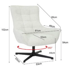 Livingfurn - Fauteuils Naomi Pearl - Wit - Stof -Leen Bakker Fauteuils f8b8c38bb3754f2f8b34fe072844ef5a