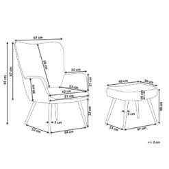 VEJLE II- Fauteuil Met Hocker - Wit - Bouclé -Leen Bakker Fauteuils f939f7c3955e417194f4dd2046a8f61f