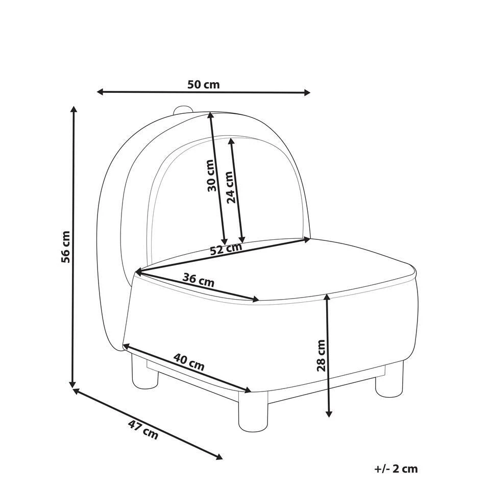 FABORG - Kinderstoel - Blauw - Polyester 3 FABORG - Kinderstoel - Blauw - Polyester - Afbeelding 3