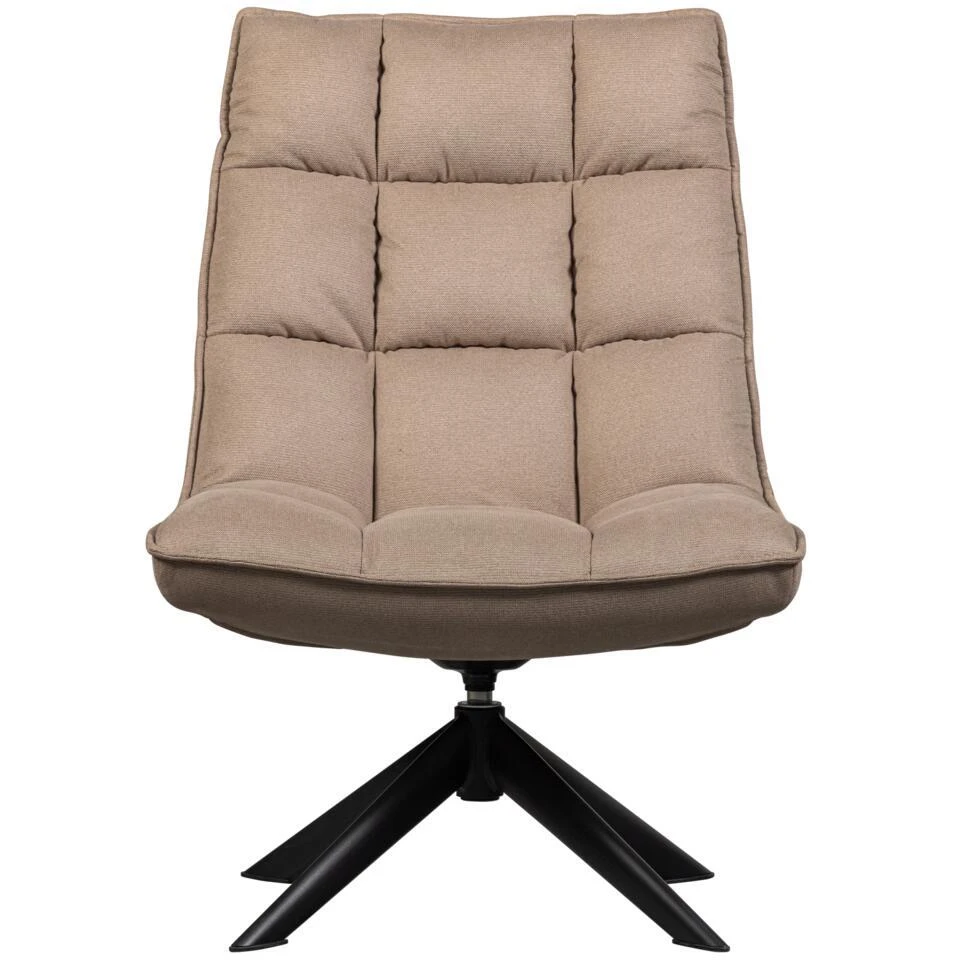 WOOOD Jouke Draaifauteuil - Polyester - Zand - 97x70x85 4 WOOOD Jouke Draaifauteuil - Polyester - Zand - 97x70x85 - Afbeelding 4