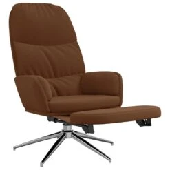 VidaXL Relaxstoel Met Voetensteun Kunstsuède Bruin -Leen Bakker Fauteuils fc24534dce55471dbc44b4883d7418da