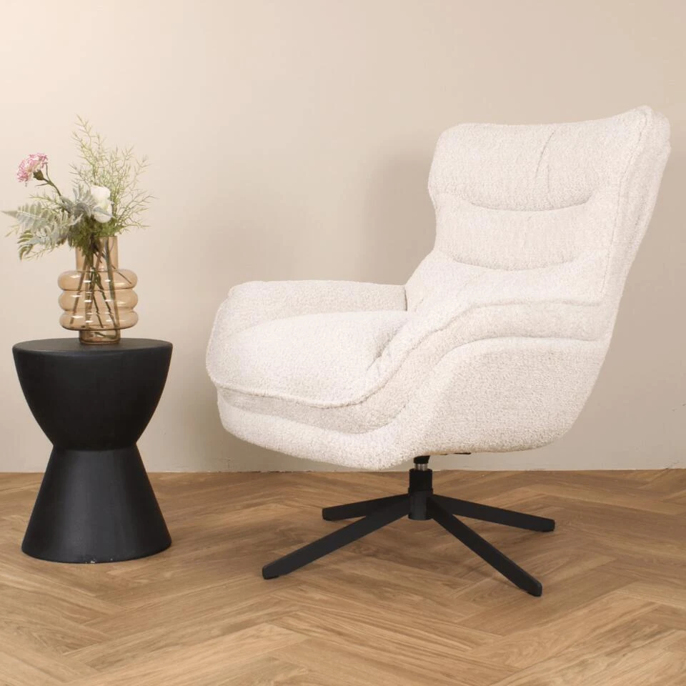 DS4U - Artur Draaifauteuil - Crème 2 DS4U - Artur Draaifauteuil - Crème - Afbeelding 2