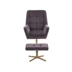 Beliani Fauteuil MOLLE - Grijs Fluweel -Leen Bakker Fauteuils fdc95375c61f49838bc49f3f65bc0119