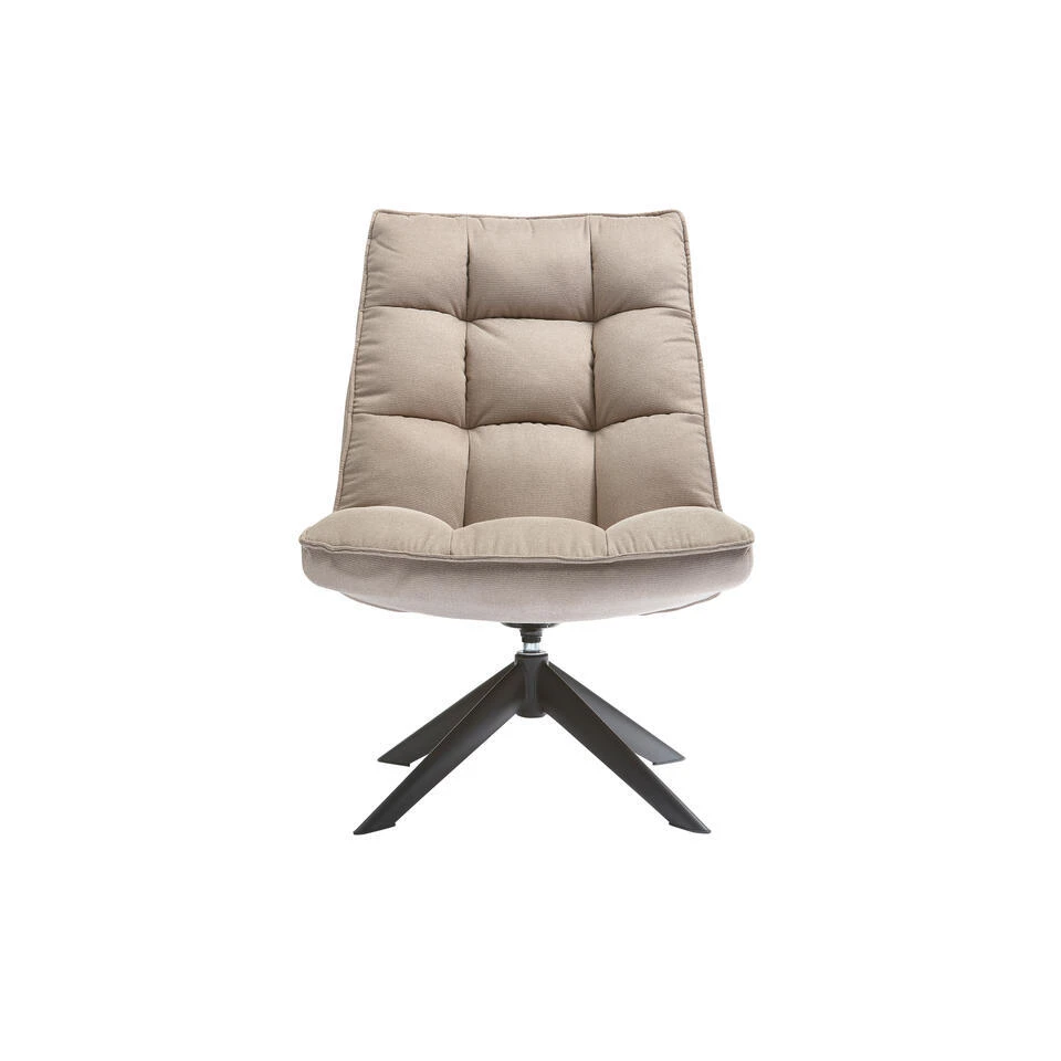 WOOOD Jouke Draaifauteuil - Polyester - Zand - 97x70x85 2 WOOOD Jouke Draaifauteuil - Polyester - Zand - 97x70x85 - Afbeelding 2