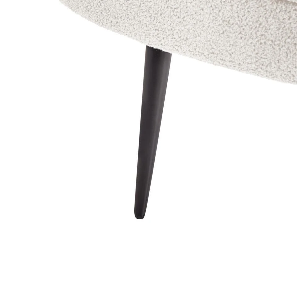 ALVESTA - Fauteuil - Wit - Bouclé 10 ALVESTA - Fauteuil - Wit - Bouclé - Afbeelding 10