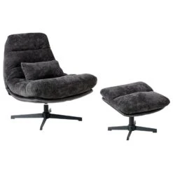 TOVIK - Fauteuil - Zwart - Stof -Leen Bakker Fauteuils ff7fed14e9f74a9aa0a304fc5c63aa64