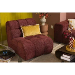 Draaifauteuil Beau - Stof Raven - Wijnrood -Leen Bakker Fauteuils sf 10201310 1