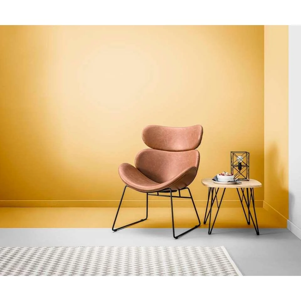 Fauteuil Cezar - Kunstleder - Zwart/cognac 6 Fauteuil Cezar - Kunstleder - Zwart/cognac - Afbeelding 6